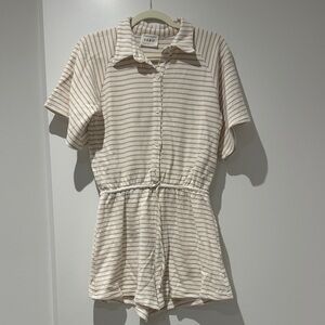 Sabo Skirt Cream and Brown Striped Romper